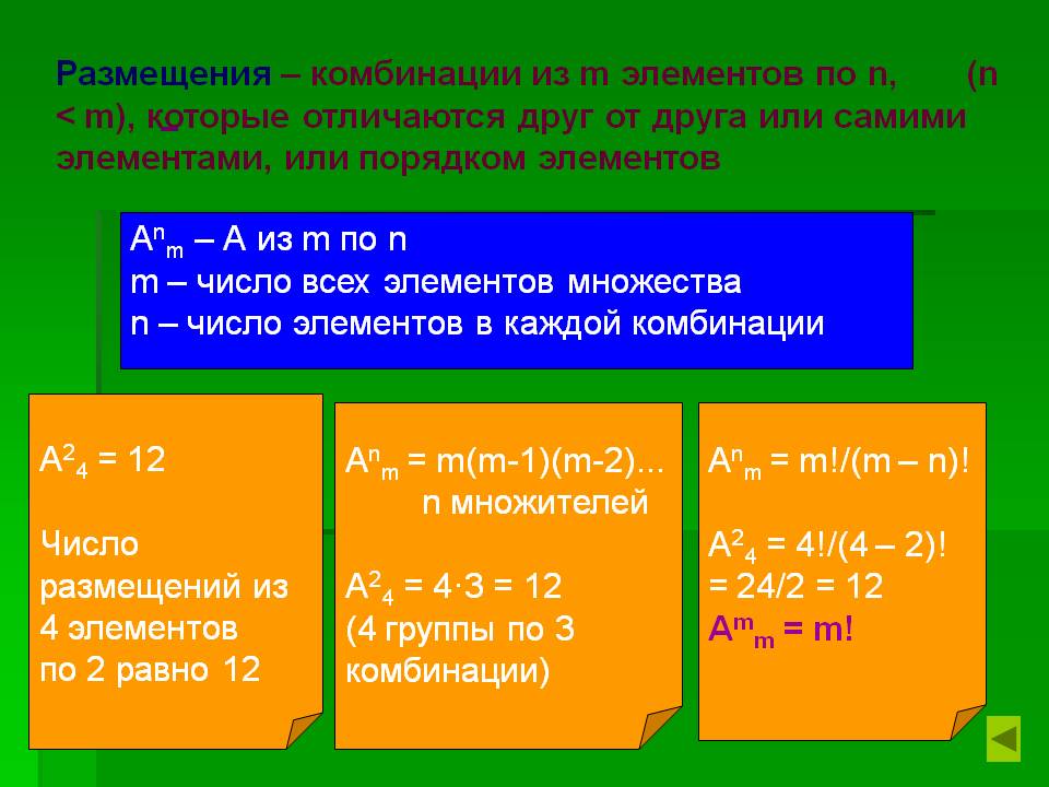 Размещения