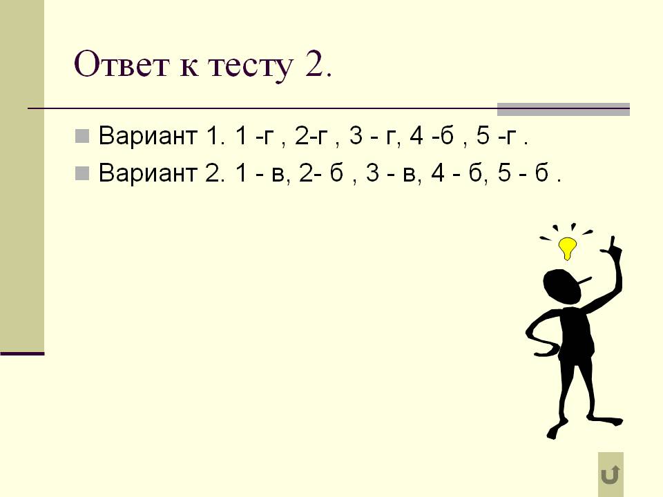 Ответ к тесту 2
