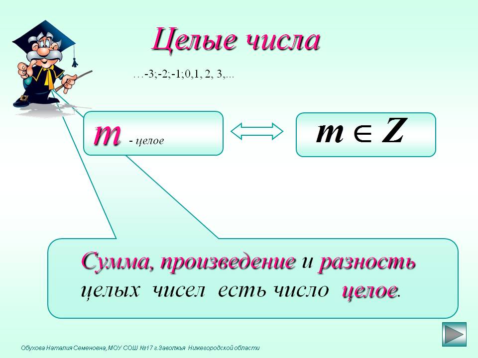 Целые числа