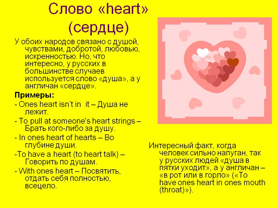 Слово «heart» (сердце)