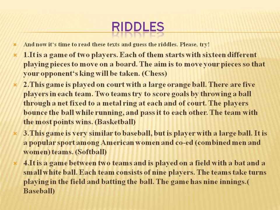Riddles