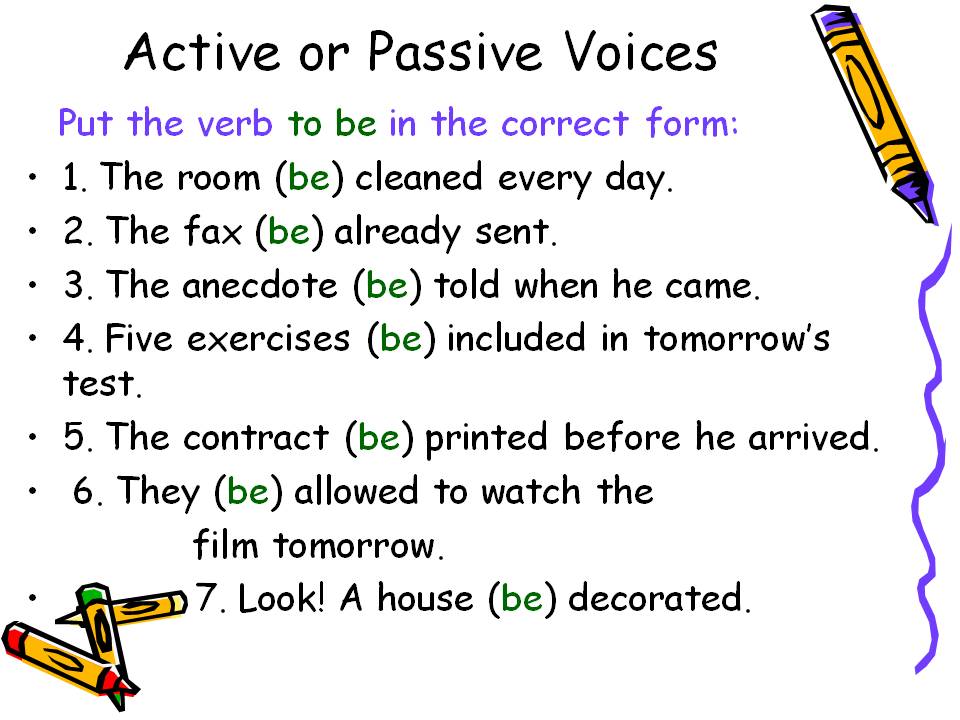 Active or passive voices