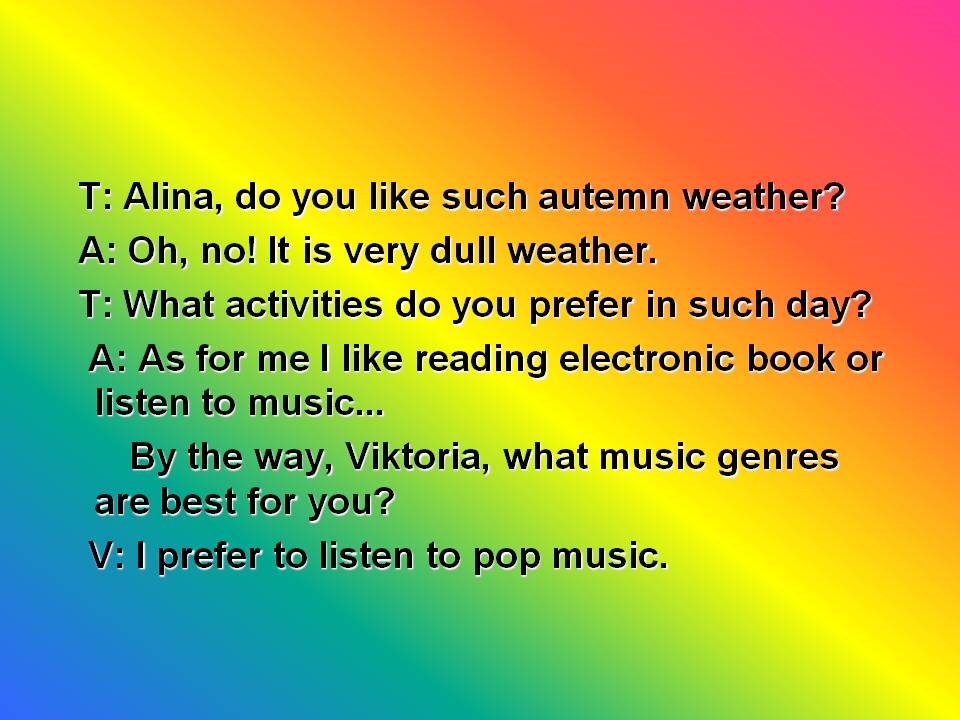 Autemn weather