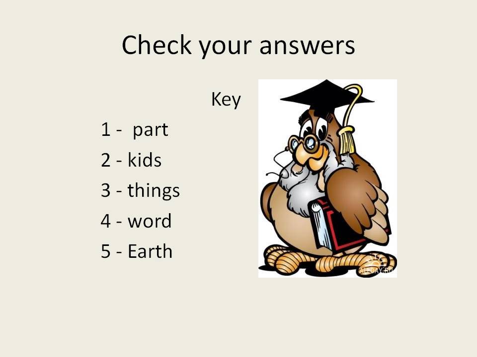 Check your answers