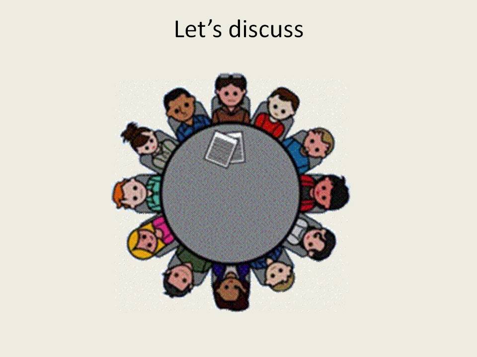 Let’s discuss