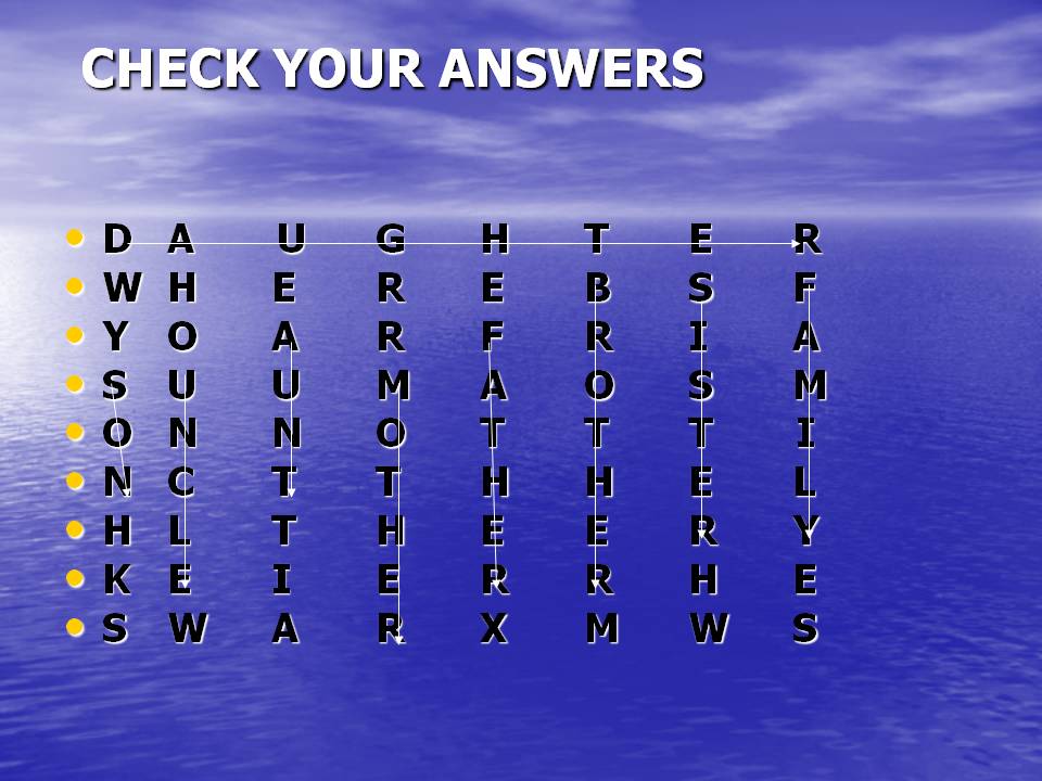 Check your answers