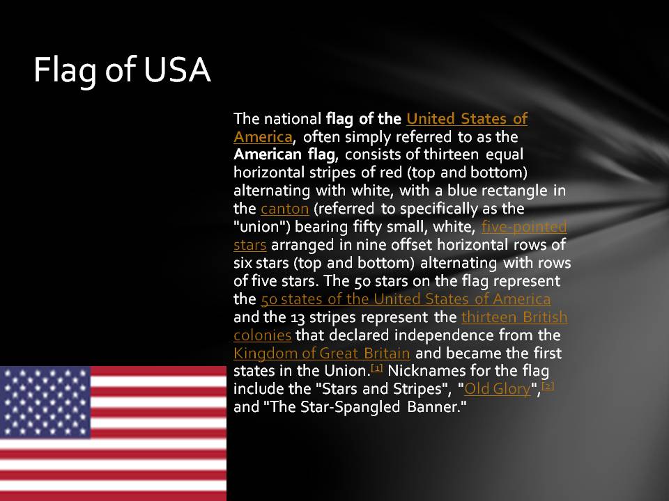 Flag of USA