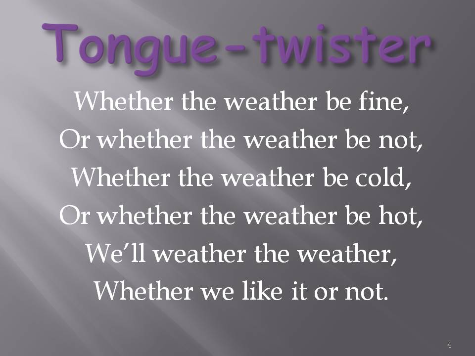 Tongue-twister