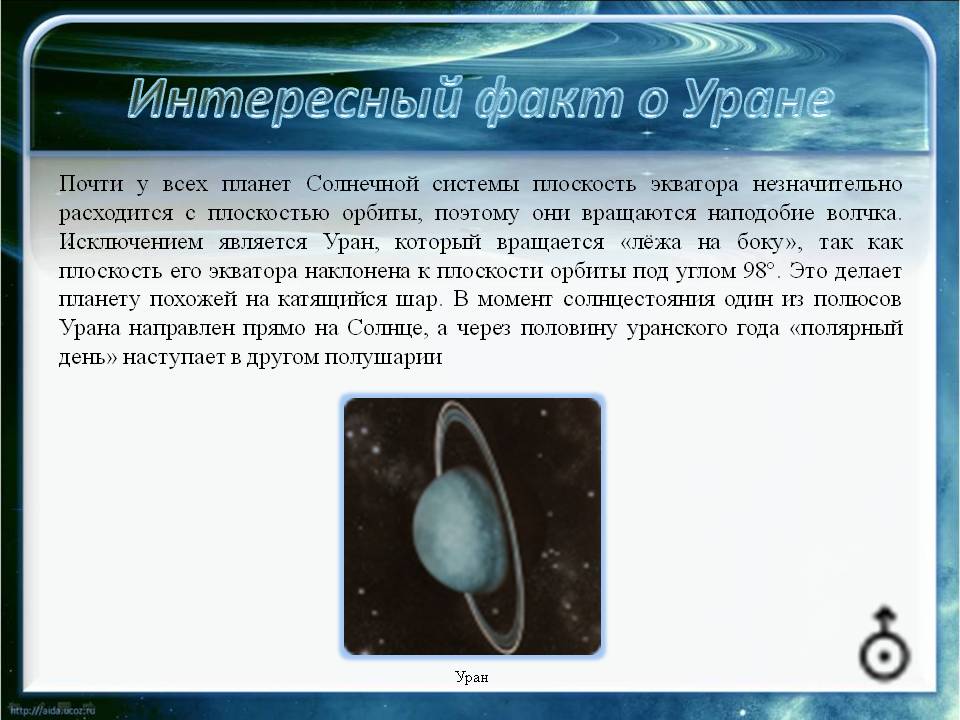 Интересный факт о Уране