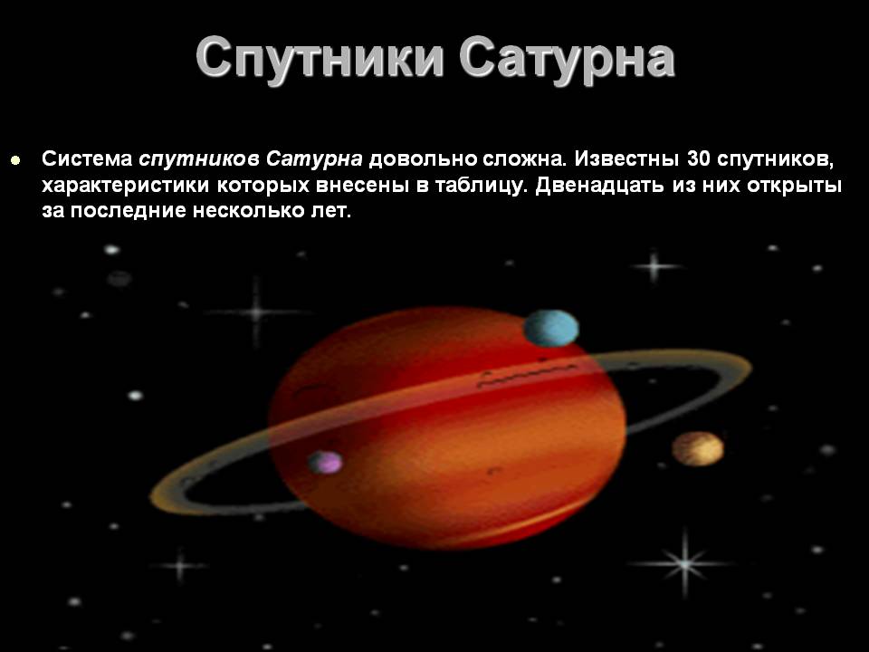 Спутники Сатурна