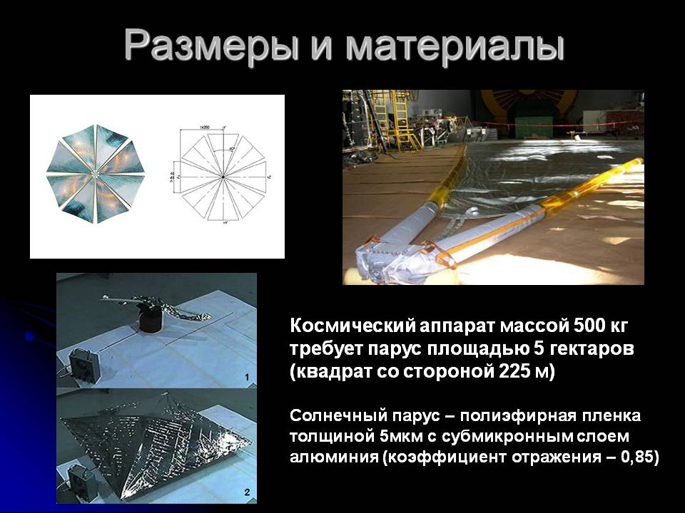 Размеры и материалы