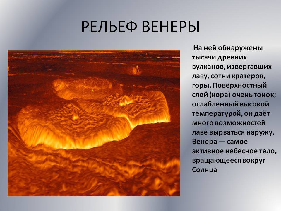 Рельеф венеры