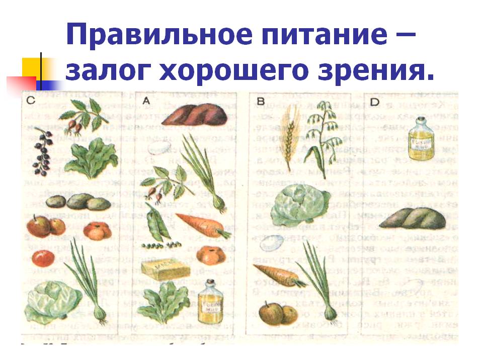Правильное питание – залог хорошего зрения