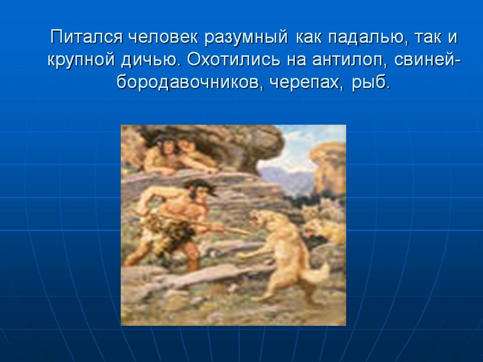 Питался человек разумный как падалью, так и крупной дичью
