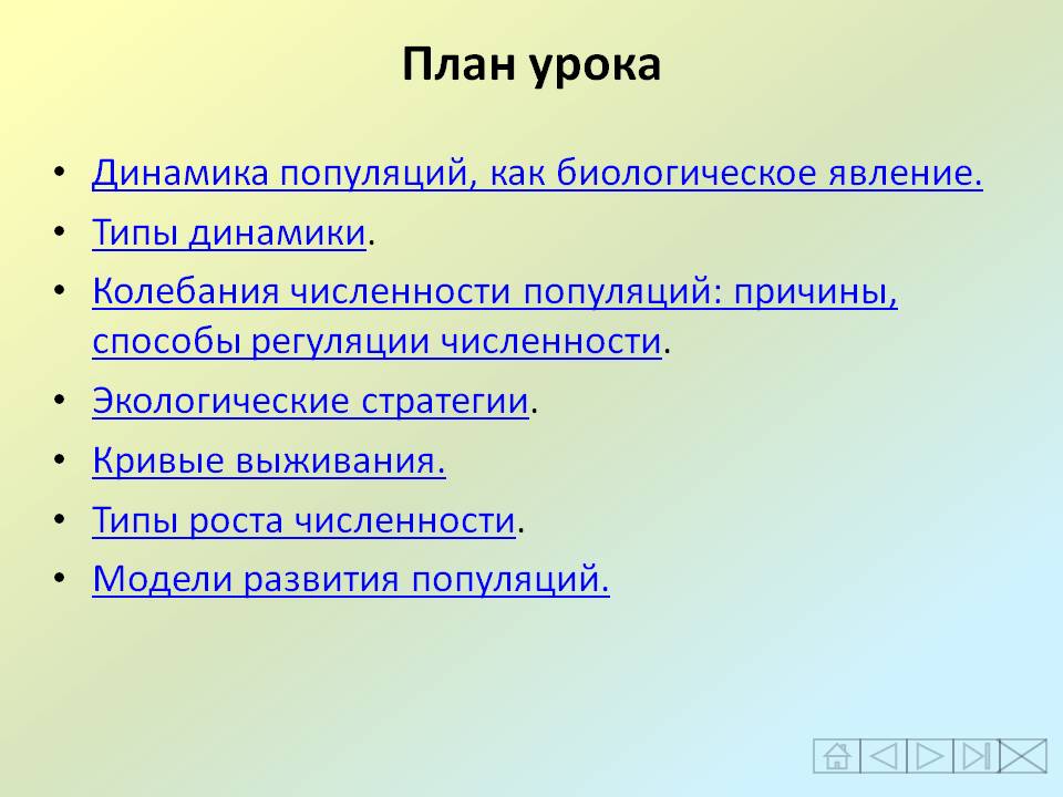 План урока