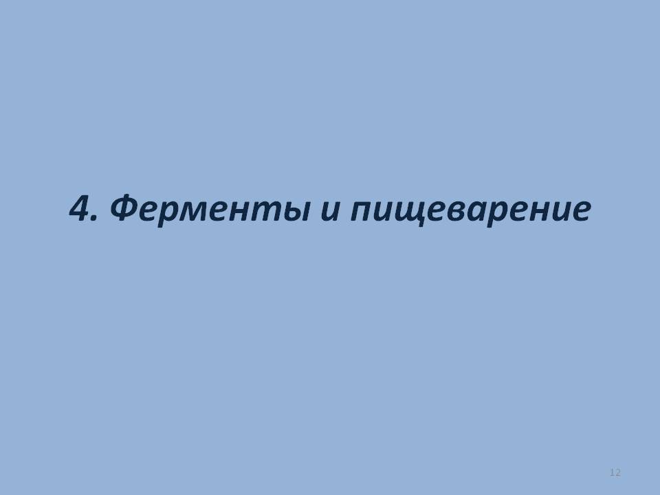 Ферменты и пищеварение