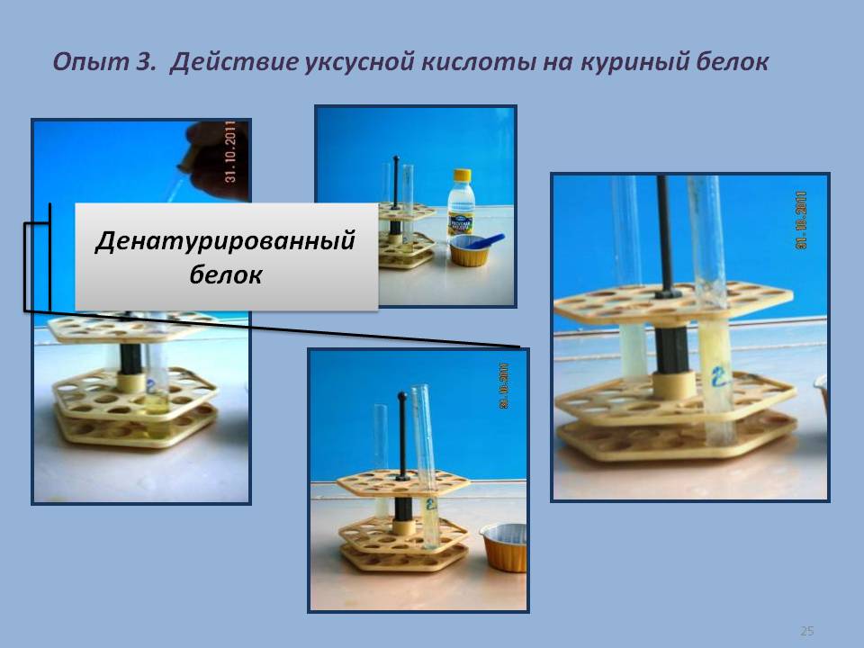Действие уксусной кислоты