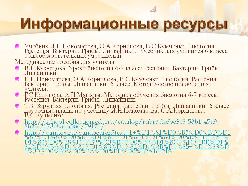 Информационные ресурсы