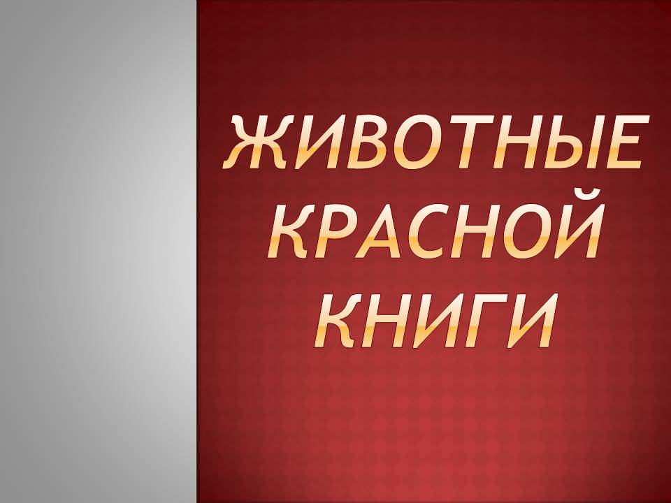 Животные Красной книги