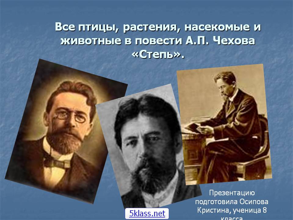 Животные в повести А.П. Чехова «Степь»