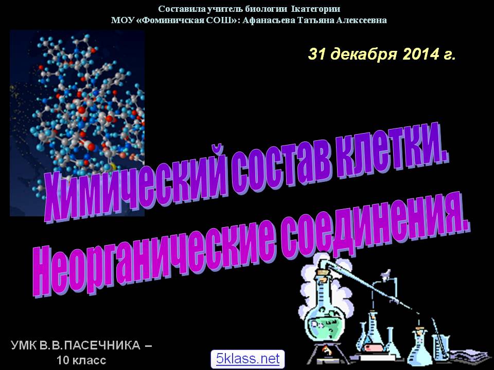 Химический состав клетки