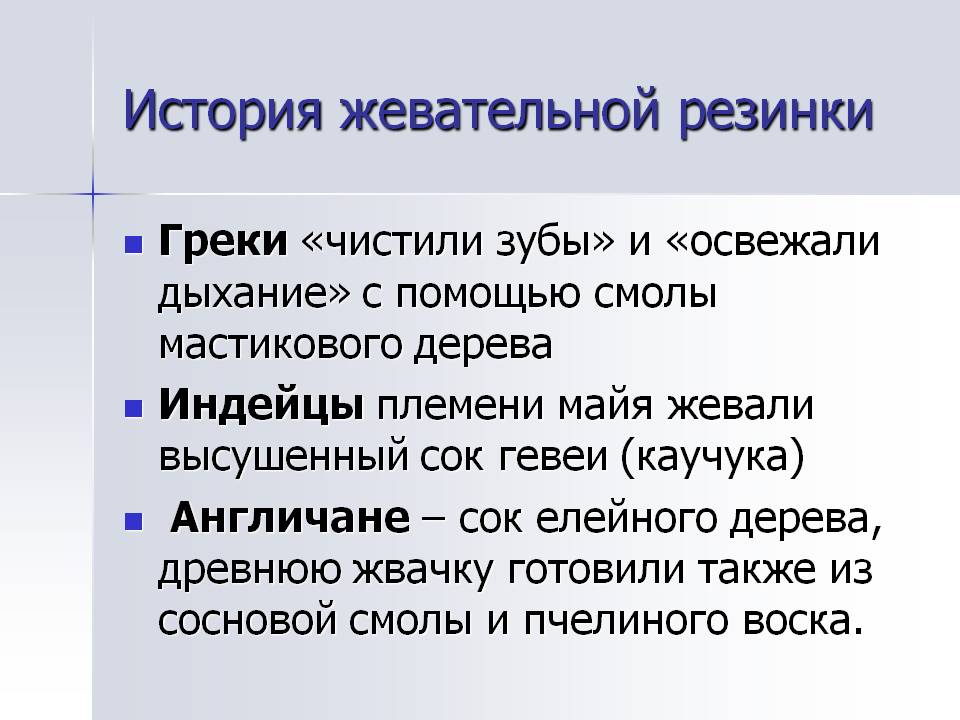 История жевательной резинки