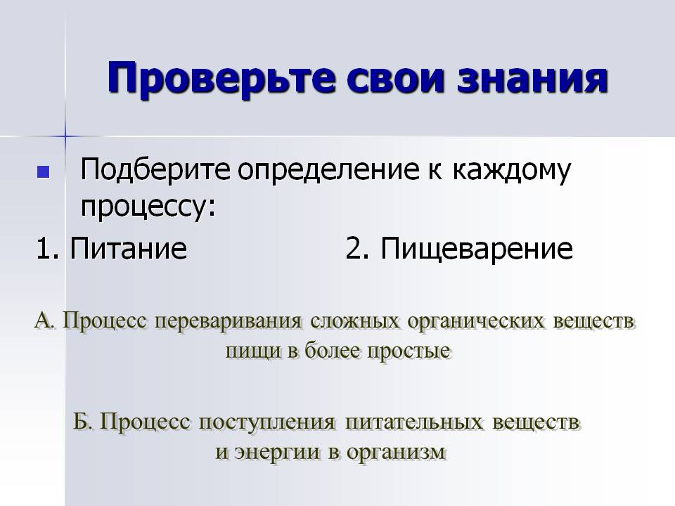 Проверьте свои знания