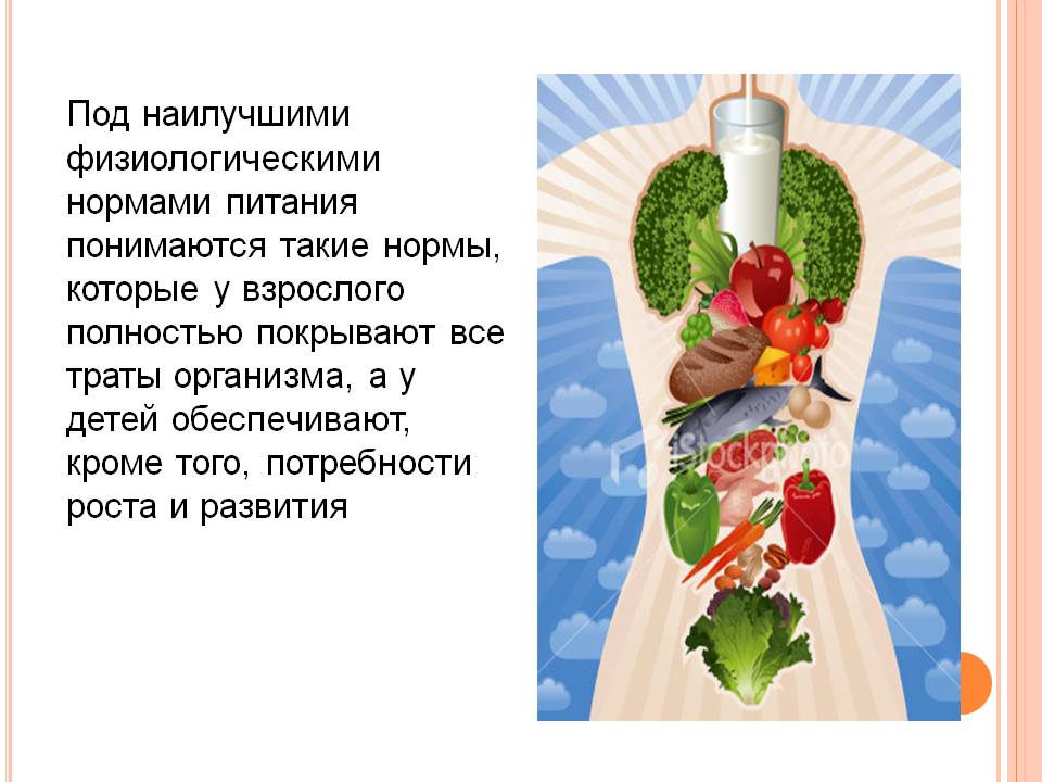 Под наилучшими физиологическими нормами питания понимаются такие нормы