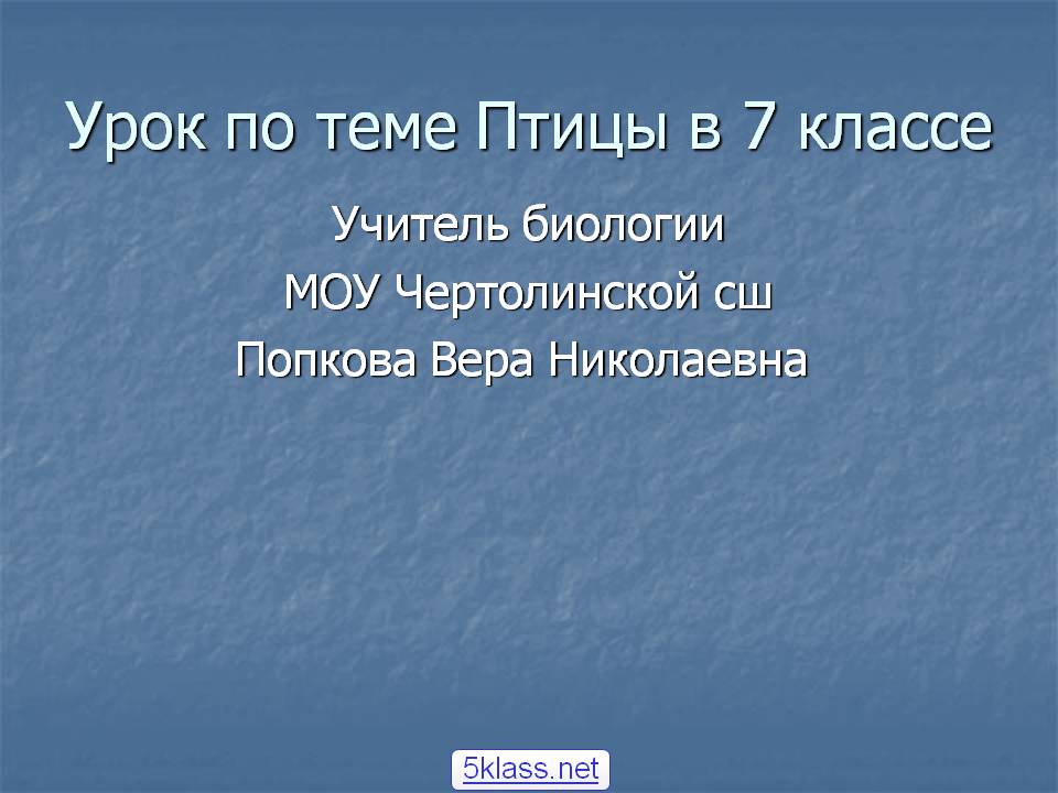 Птицы