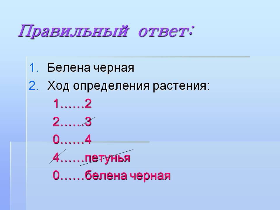 Правильный ответ: