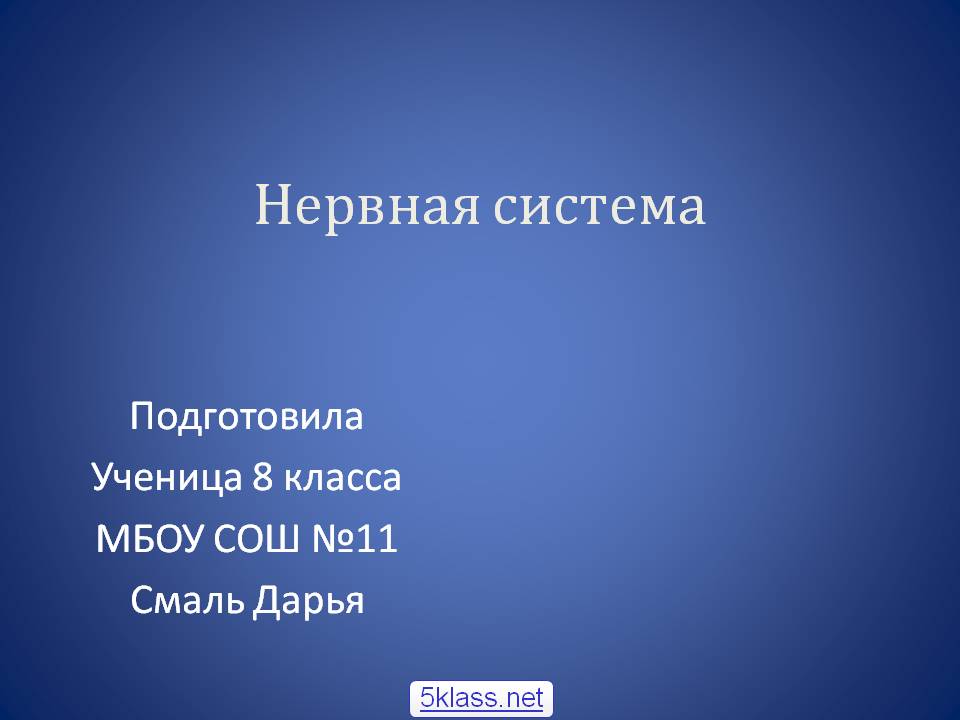 Нервная система