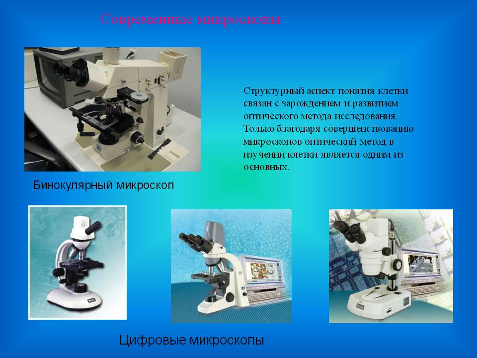 Современные микроскопы