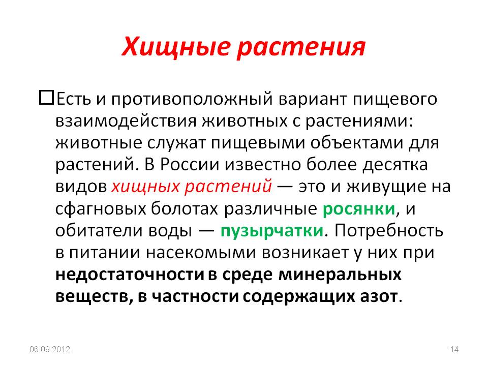 Хищные растения