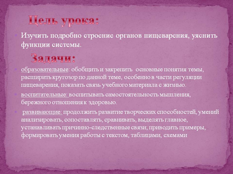 Цель урока