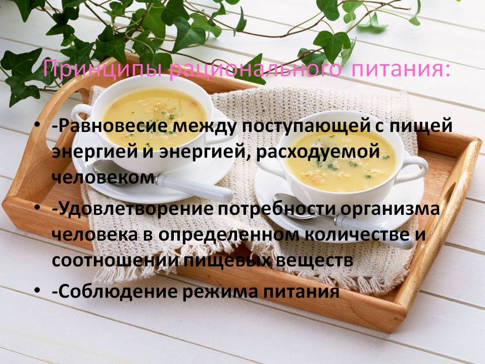Принципы рационального питания
