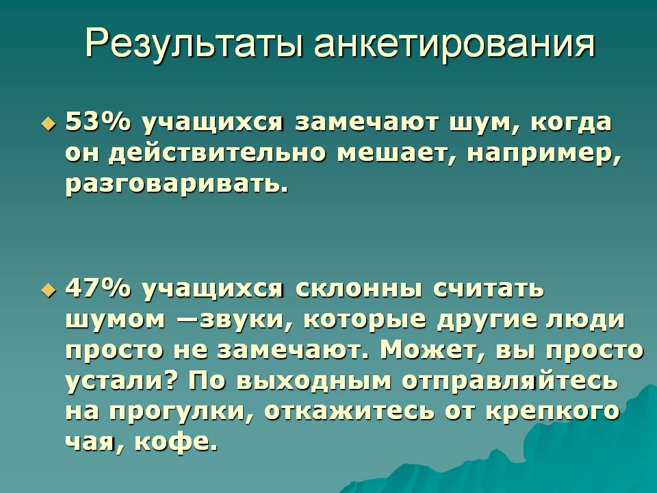 Результаты анкетирования