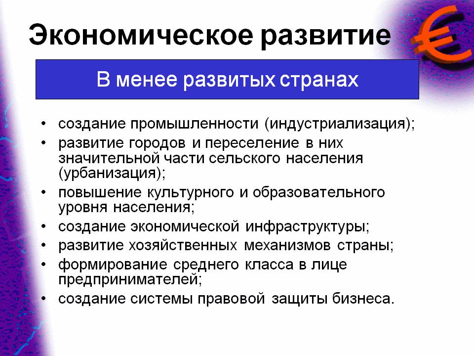 Экономическое развитие