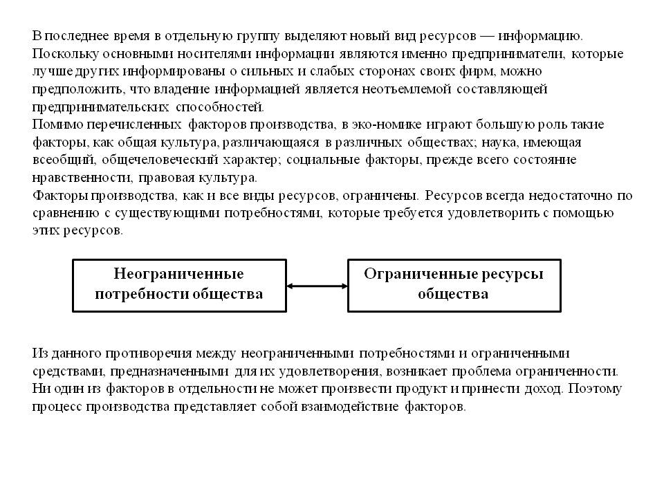 Неограниченные потребности общества