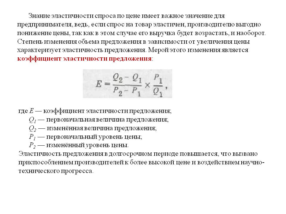 Знание эластичности спроса
