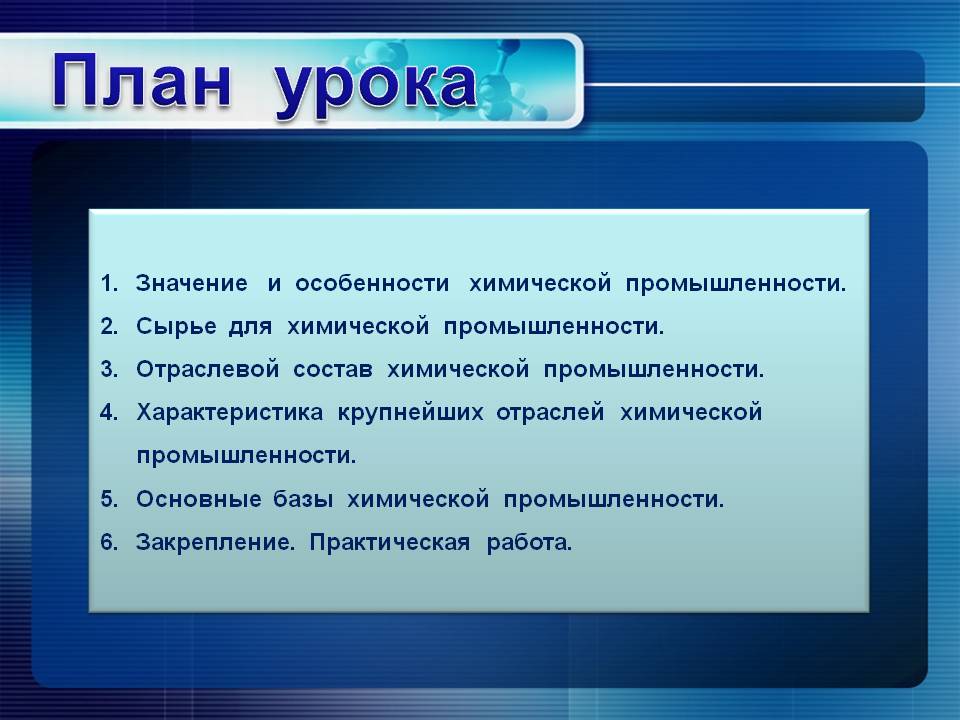 План урока