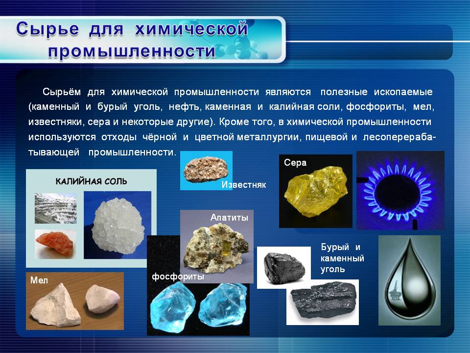 Сырье для химической промышленности