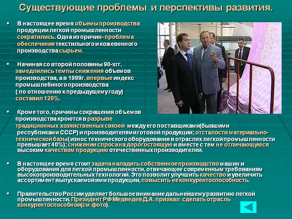 Существующие проблемы и перспективы развития