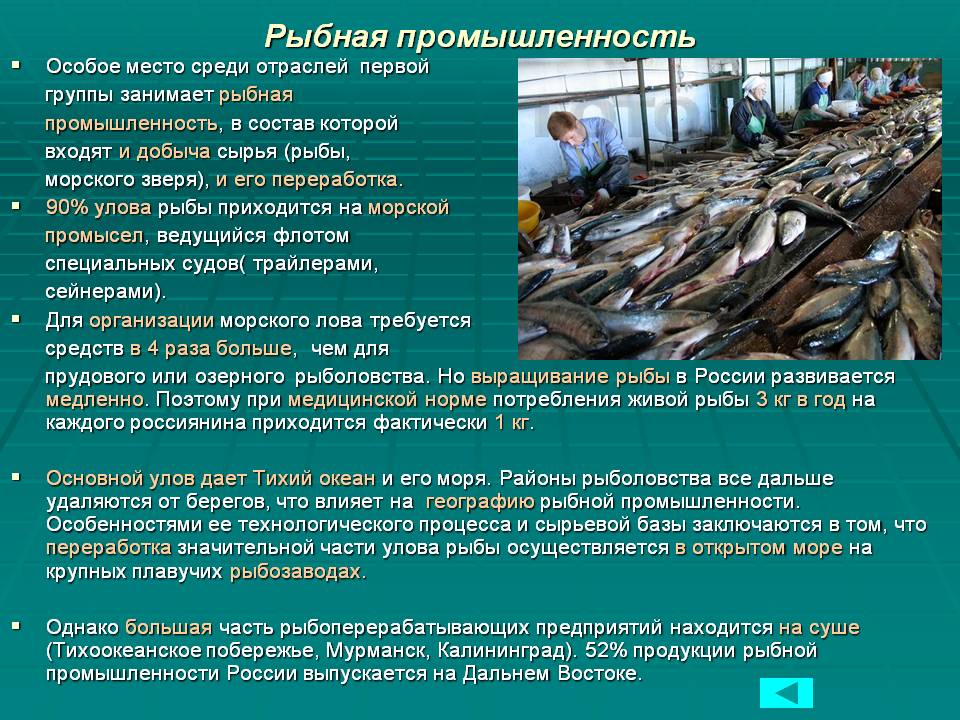 Рыбная промышленность