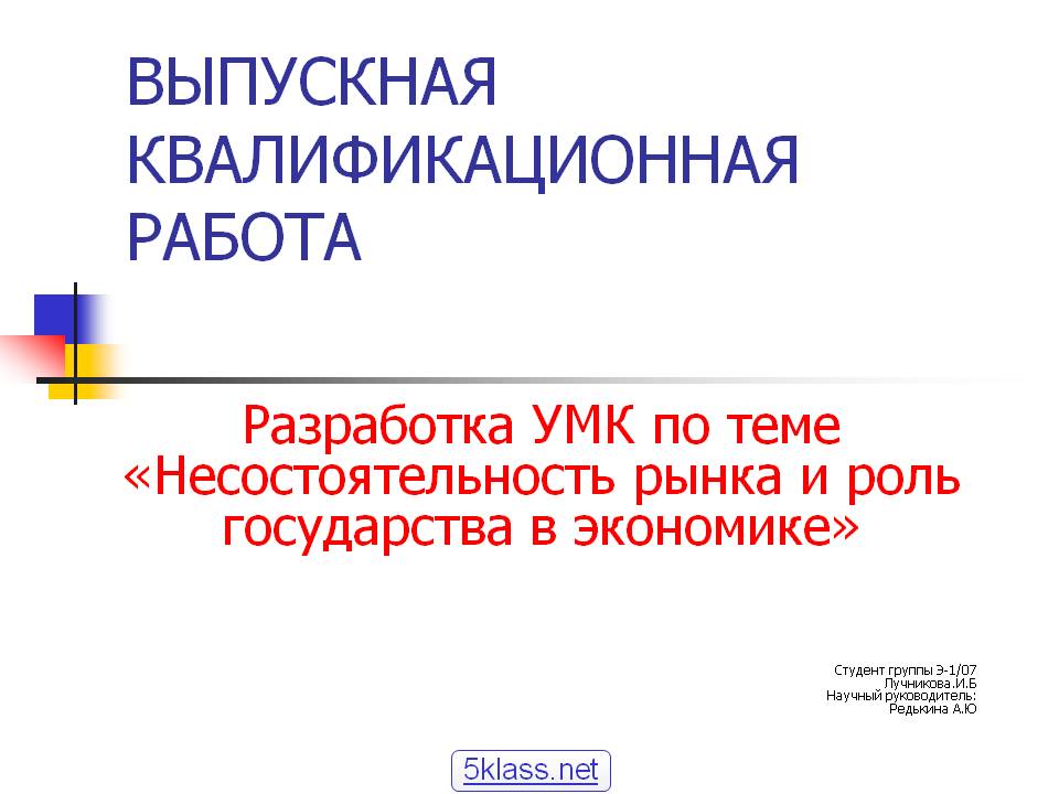 Выпускная квалификационная работа