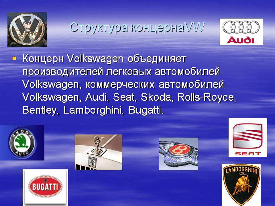 Структура концернаVW