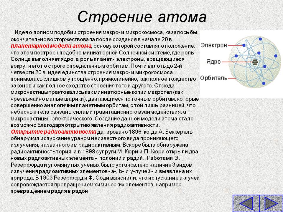Строение атома