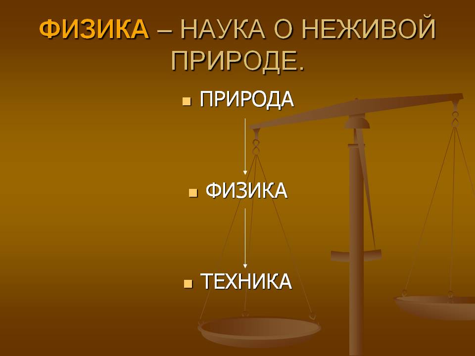 Физика – наука о неживой природе