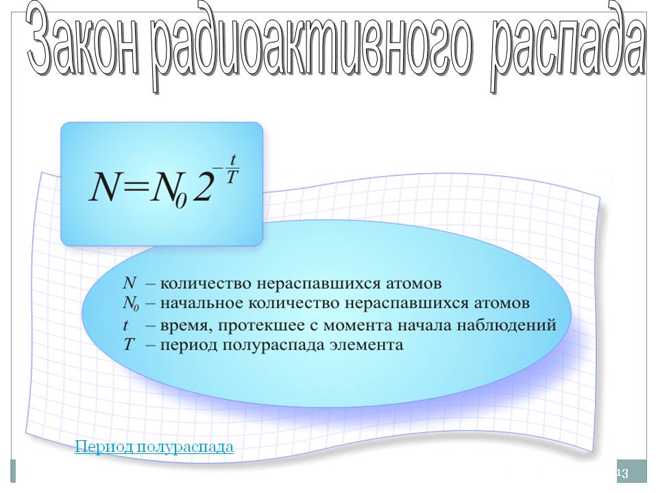 Закон радиоактивного распада
