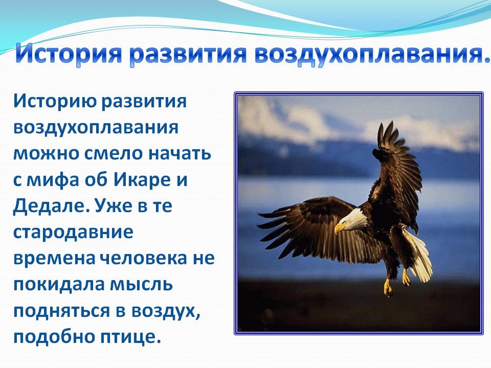 История развития воздухоплавания