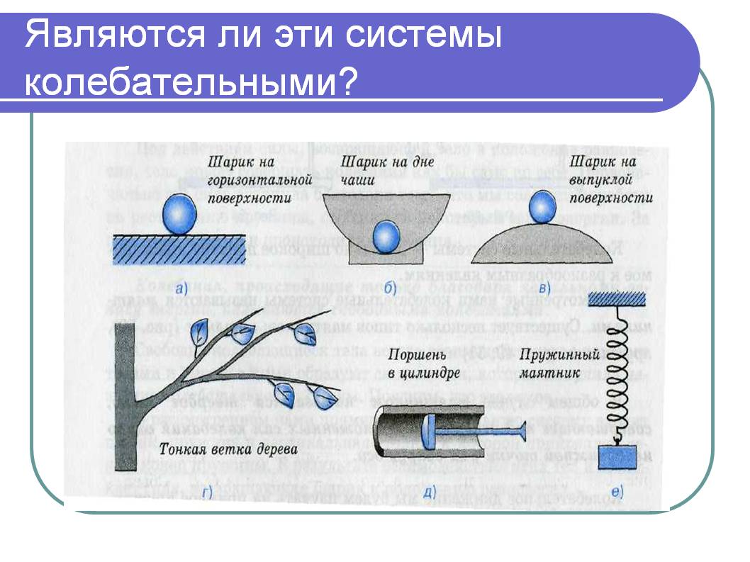 Являются ли эти системы колебательными